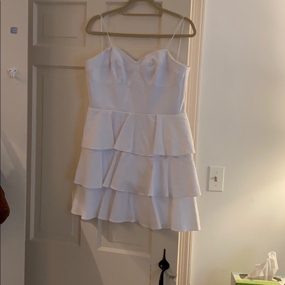 Amanda Uprichard white strapless dress